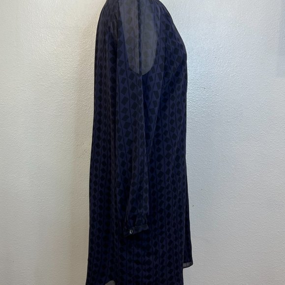 Cabi 3102 Womens Sz M Harlequin Tunic Shift Dress Diamond Print Purple Black - Picture 5 of 7